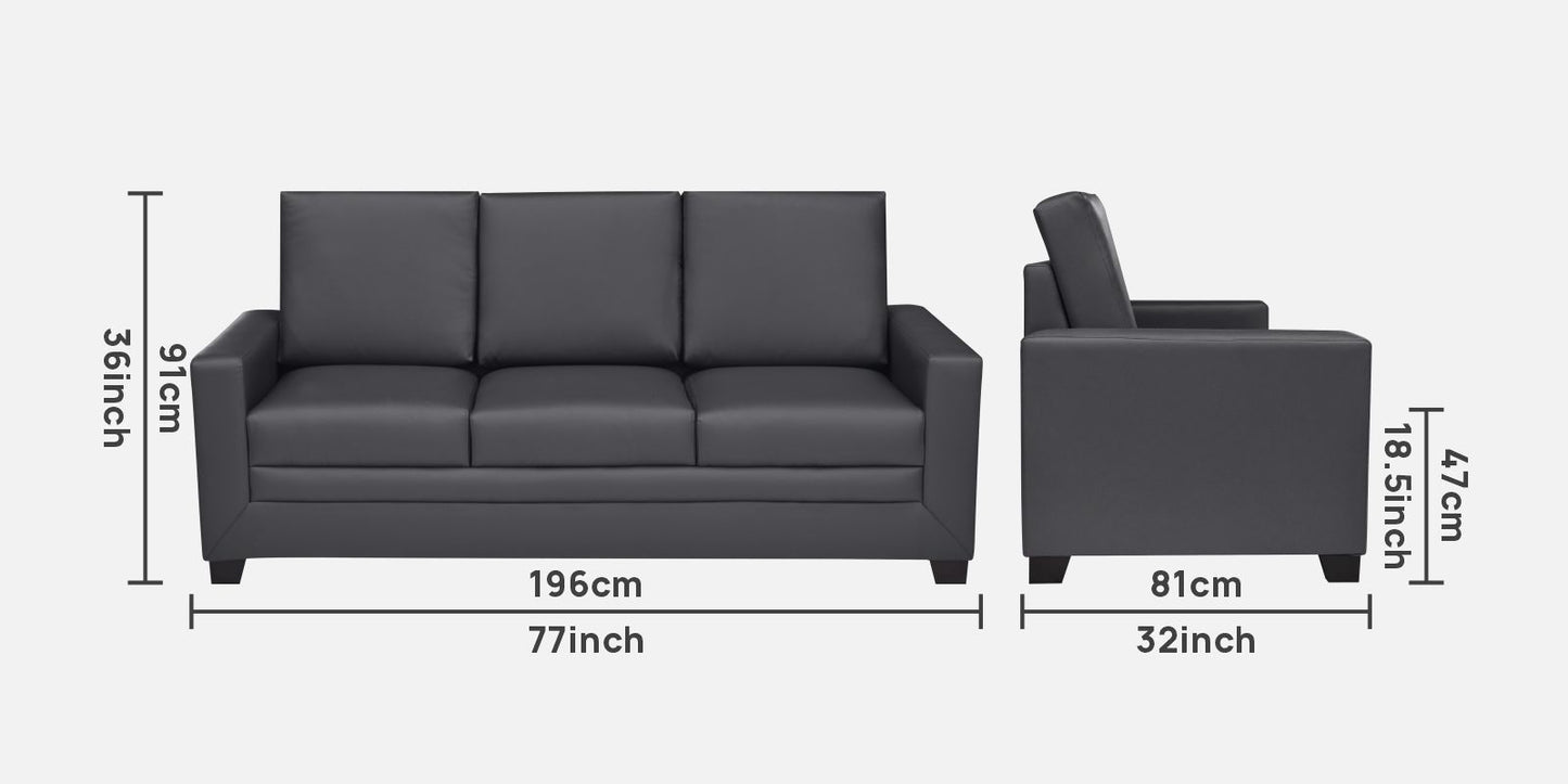 Ryan Leatherette Sofa - Grey