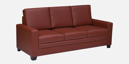 Ryan Leatherette Sofa - Wine Red