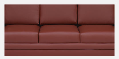 Ryan Leatherette Sofa - Wine Red