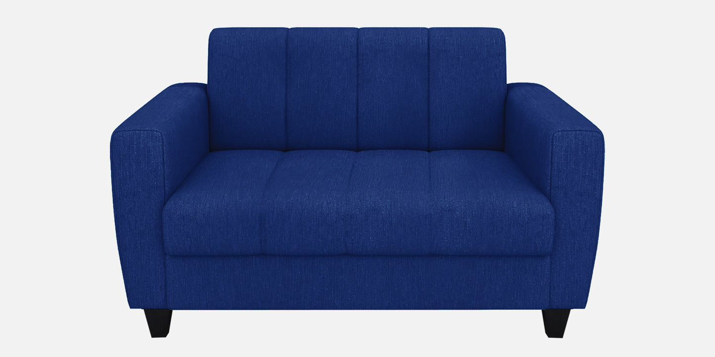 Laura Quilted Back Fabric Sofa - Blue