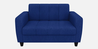 Laura Quilted Back Fabric Sofa - Blue