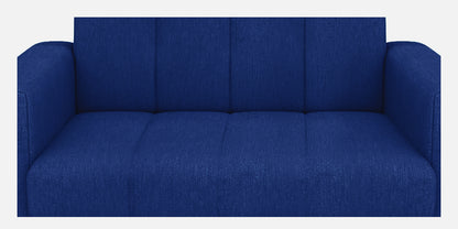 Laura Quilted Back Fabric Sofa - Blue