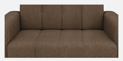 Laura Quilted Back Fabric Sofa - Brown