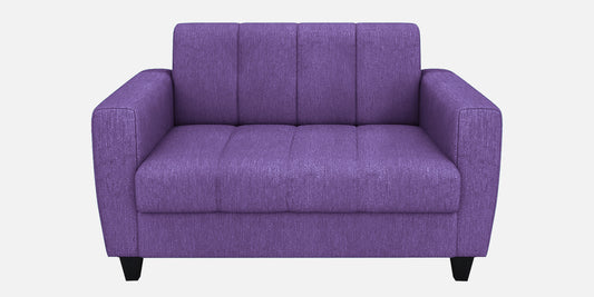 Laura Quilted Back Fabric Sofa - Purple