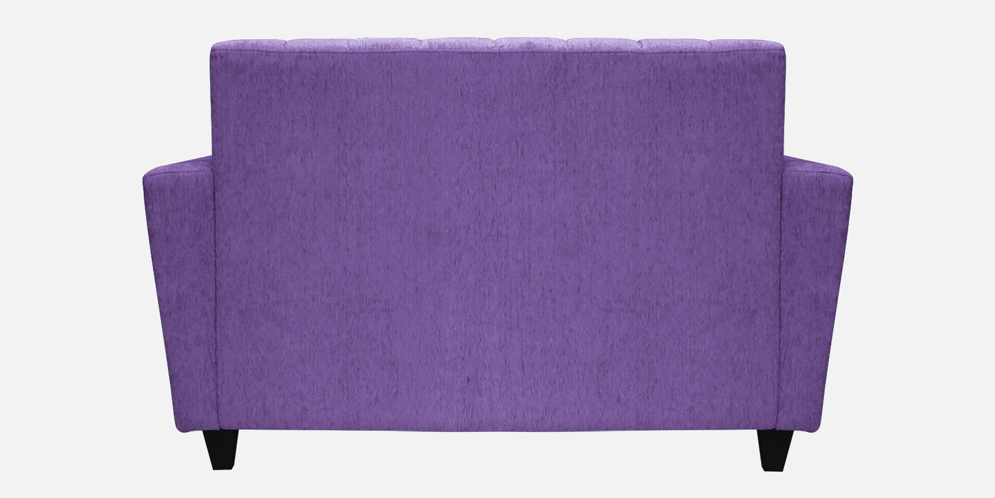 Laura Quilted Back Fabric Sofa - Purple