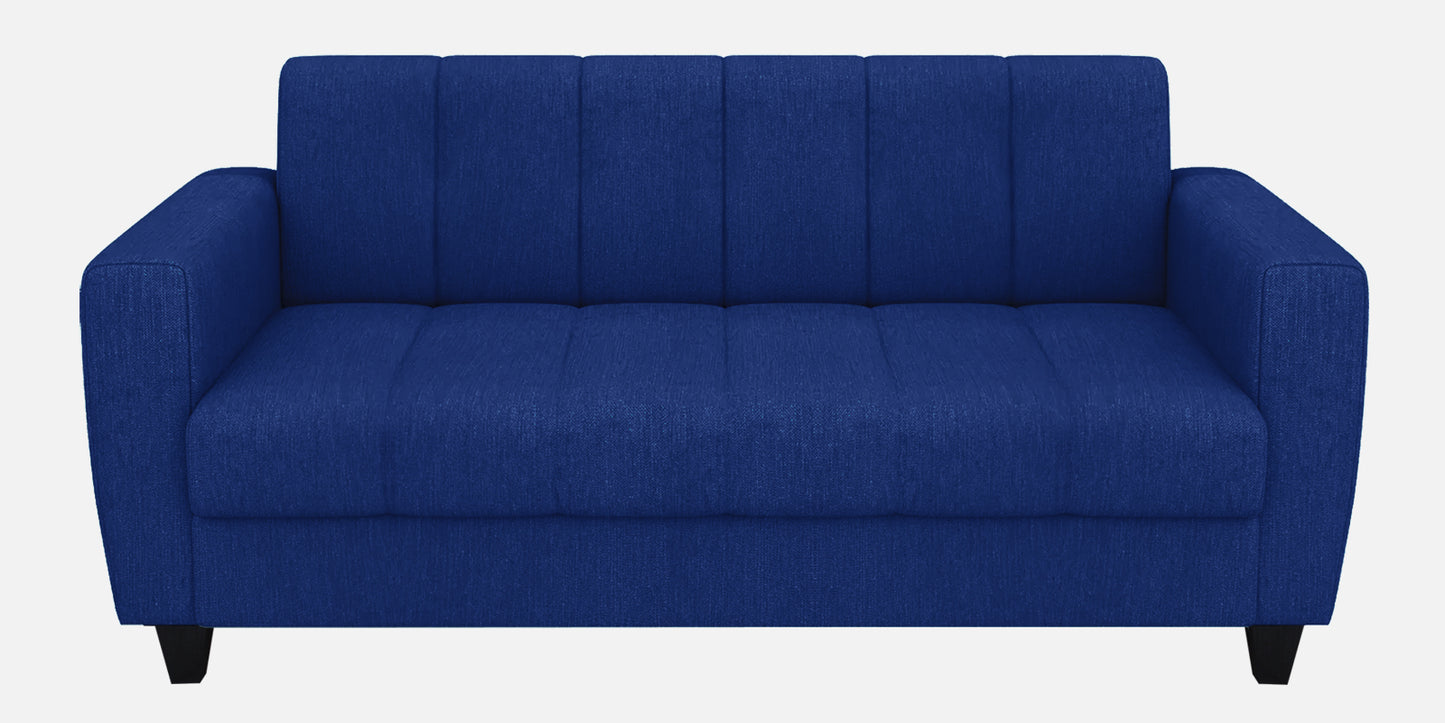 Laura Quilted Back Fabric Sofa - Blue