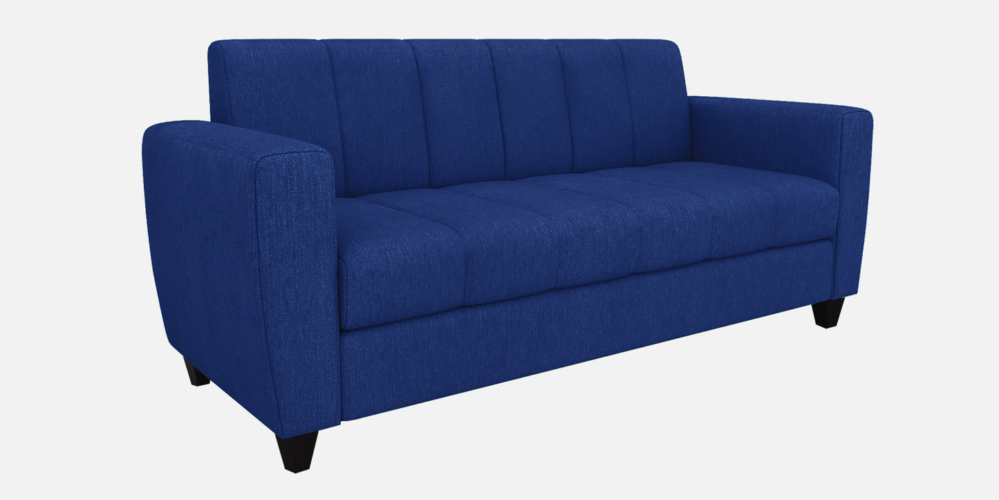 Laura Quilted Back Fabric Sofa - Blue