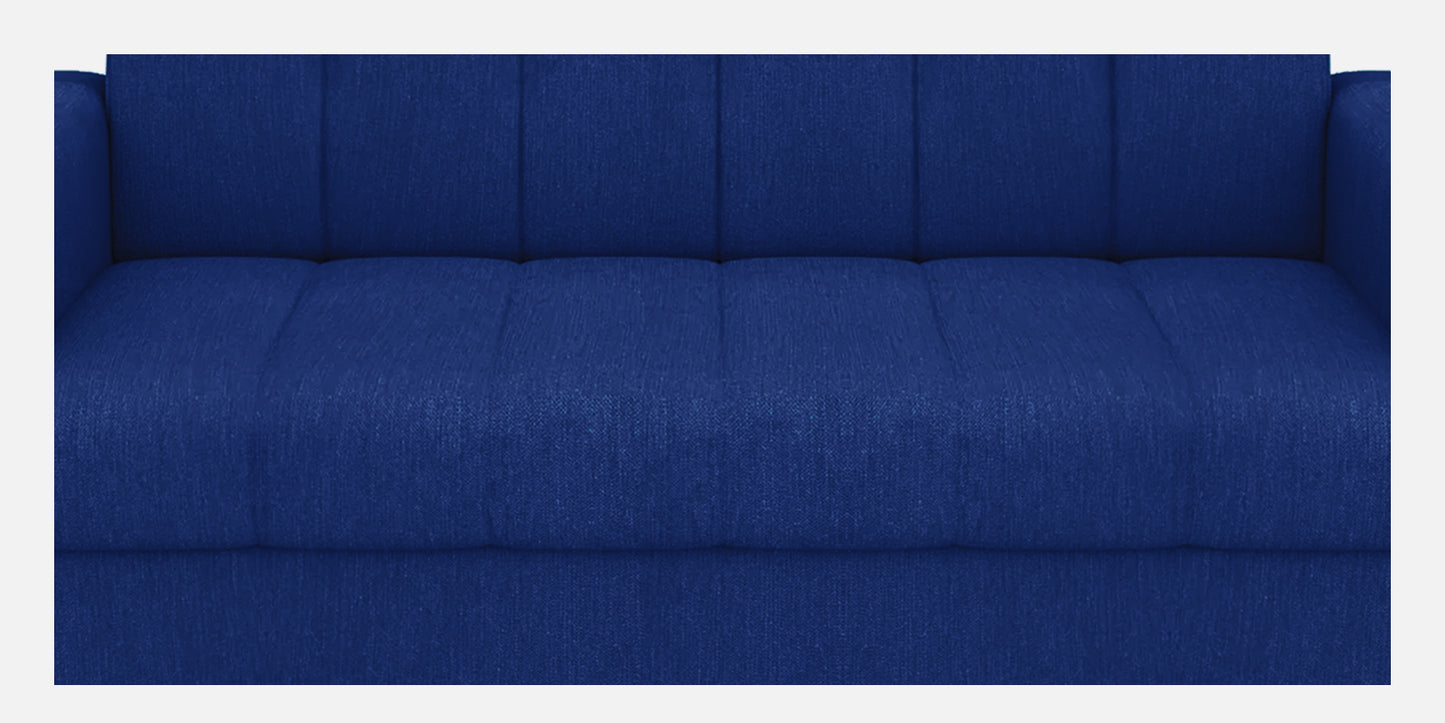 Laura Quilted Back Fabric Sofa - Blue