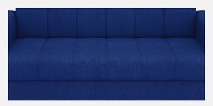 Laura Quilted Back Fabric Sofa - Blue