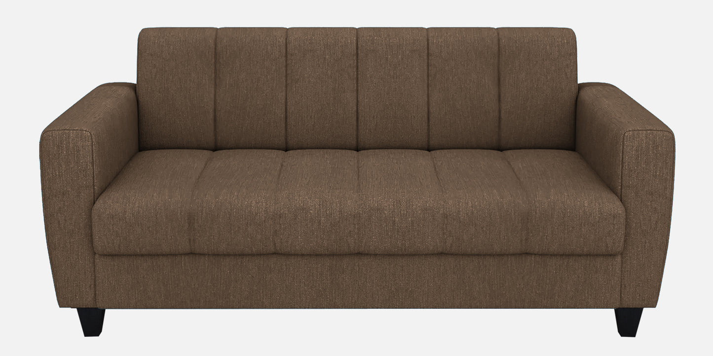 Laura Quilted Back Fabric Sofa - Brown