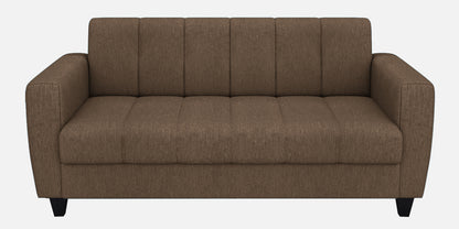 Laura Quilted Back Fabric Sofa - Brown