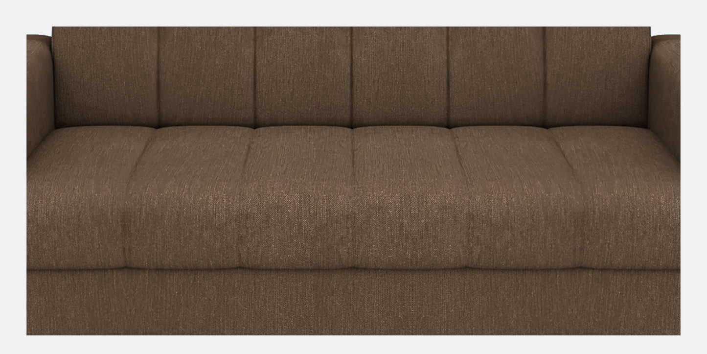 Laura Quilted Back Fabric Sofa - Brown