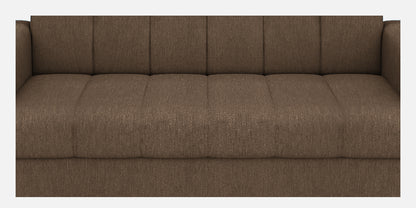 Laura Quilted Back Fabric Sofa - Brown