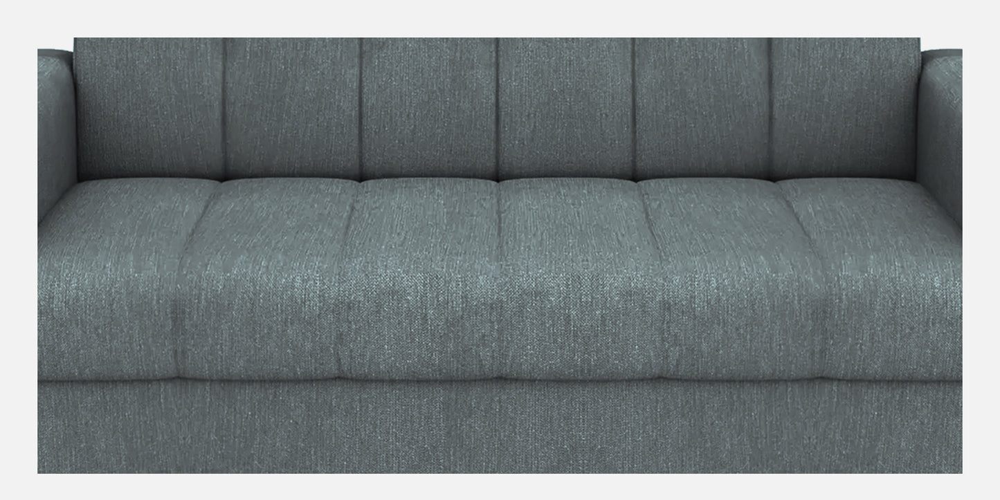 Laura Quilted Back Fabric Sofa - Grey