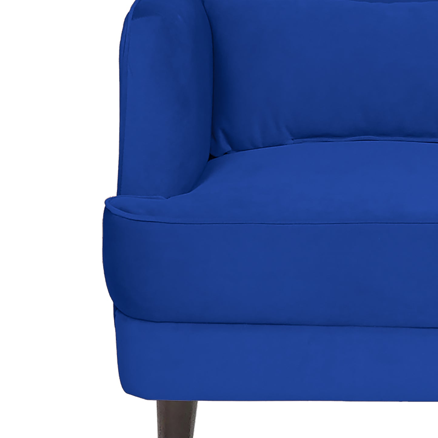 Mabel Tufted Wing Chair Solid Wood Living Room Chair - Blue