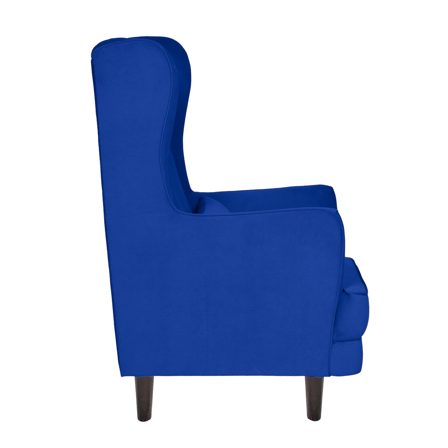 Mabel Tufted Wing Chair Solid Wood Living Room Chair - Blue