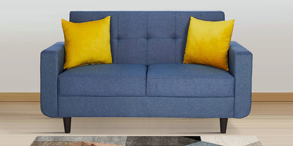 Costa Rica Tufted Back 2 Seater Fabric Sofa - Blue