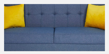 Costa Rica Tufted Back 2 Seater Fabric Sofa - Blue