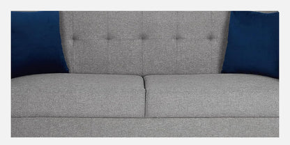 Costa Rica Tufted Back 2 Seater Fabric Sofa - Grey