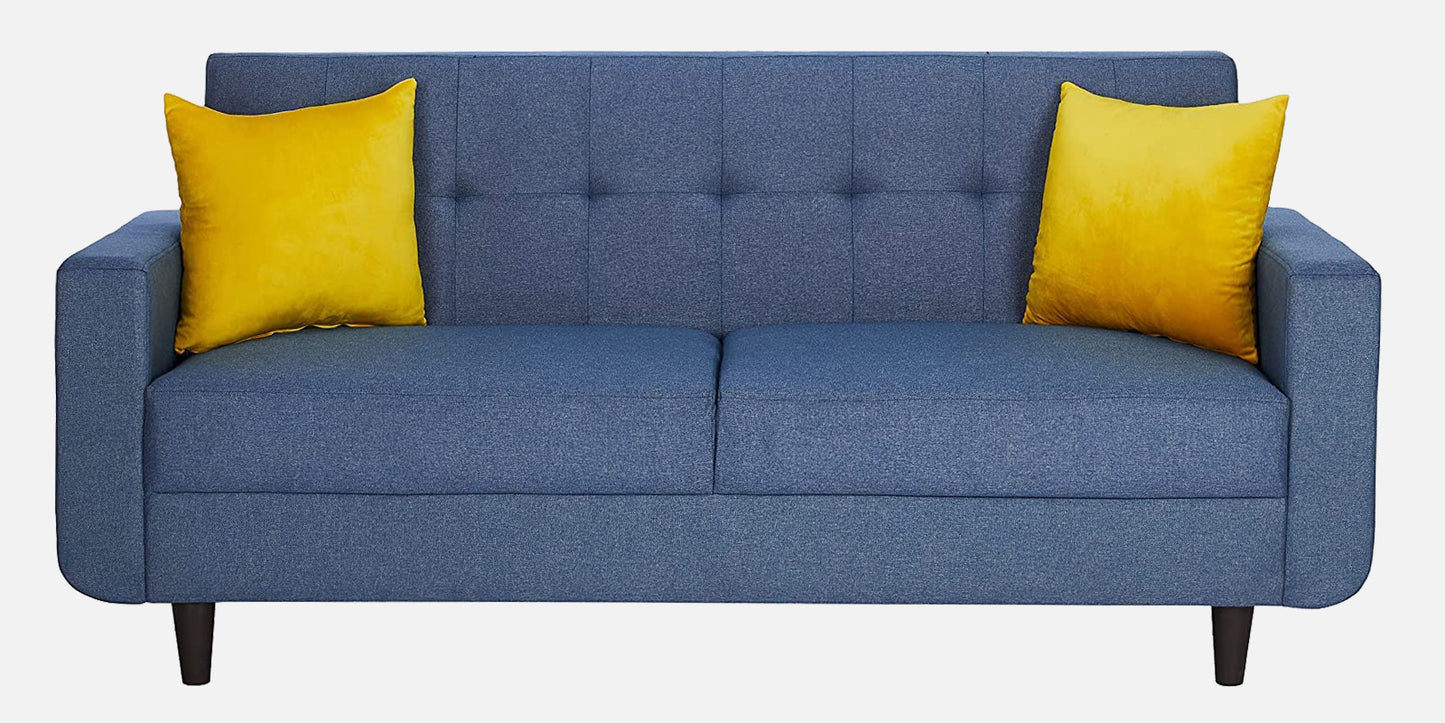 Costa Rica Tufted Back 3 Seater Fabric Sofa - Blue