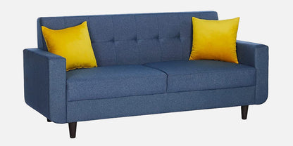 Costa Rica Tufted Back 3 Seater Fabric Sofa - Blue