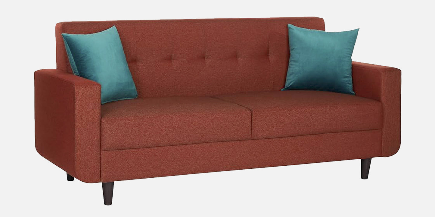 Costa Rica Tufted Back 3 Seater Fabric Sofa - Wine Red