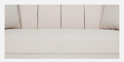 Davian Quilted Back 2 Seater Fabric Sofa - Beige