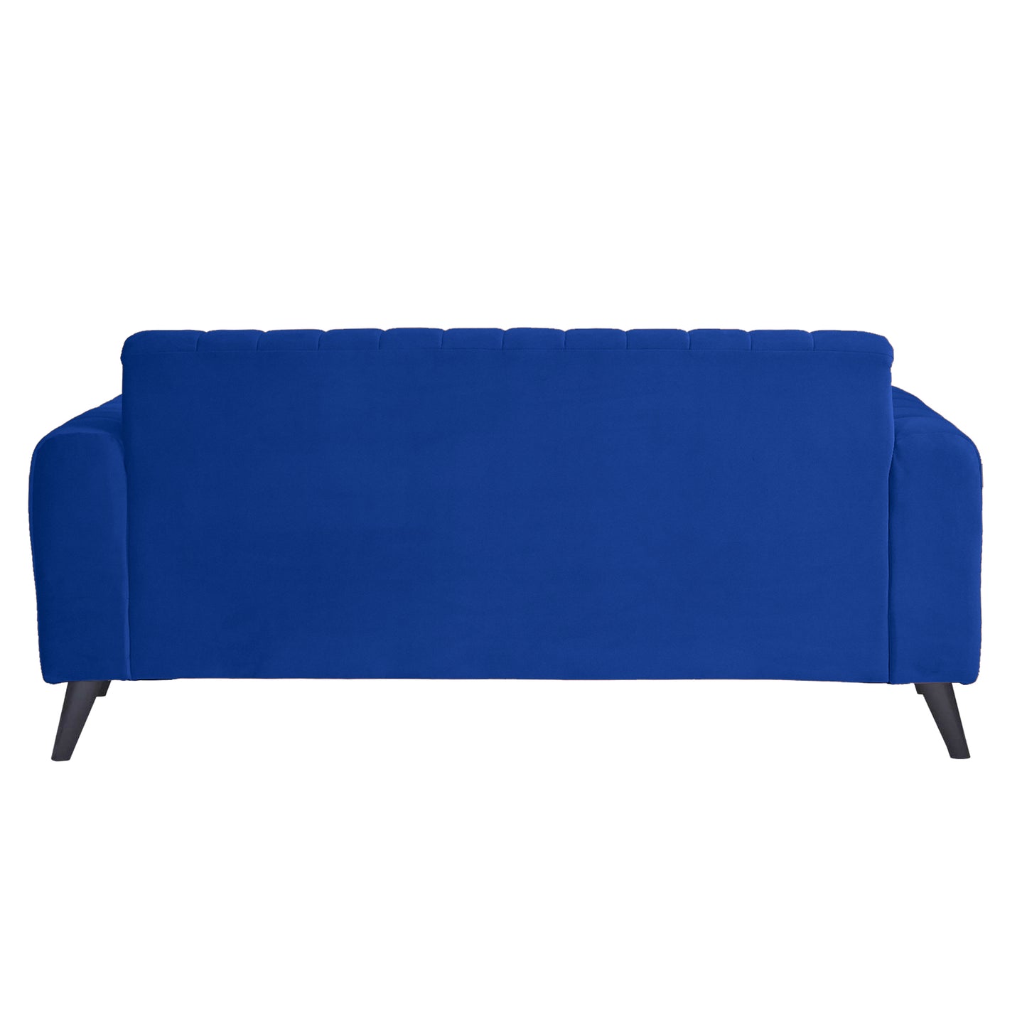 Mabel Three Seater Quilted Back Sofa Fabric 3 Seater Sofa - Blue