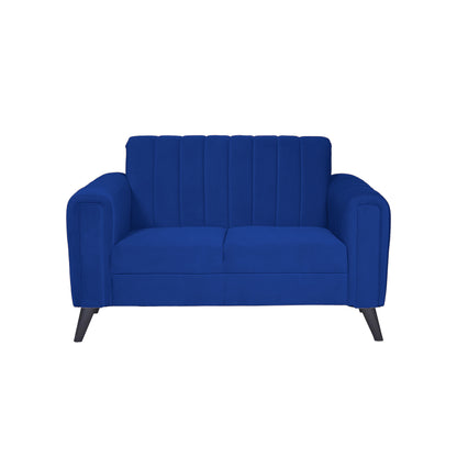 Mabel Two Seater Quilted Back Sofa Fabric 2 Seater Sofa - Blue