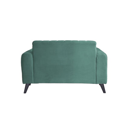 Mabel Two Seater Quilted Back Sofa Fabric 2 Seater Sofa - Sea Green