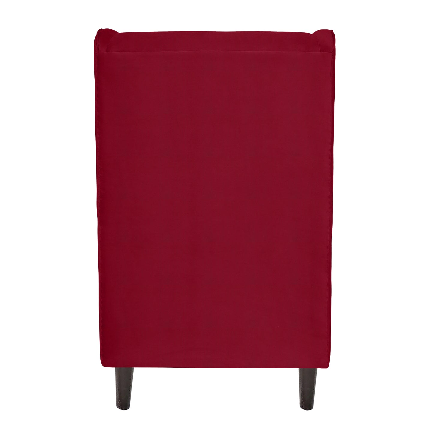 Mabel Tufted Wing Chair Solid Wood Living Room Chair- Maroon