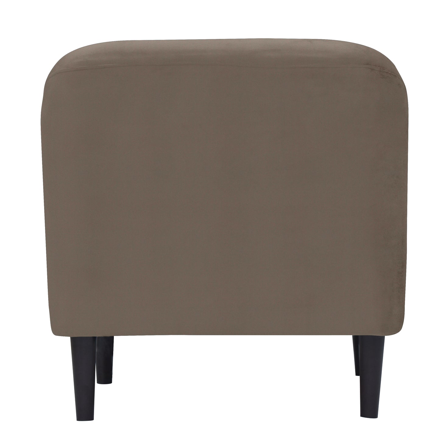 Nevaeh Cushion Back 1 Seater Fabric Chair - Dark Brown