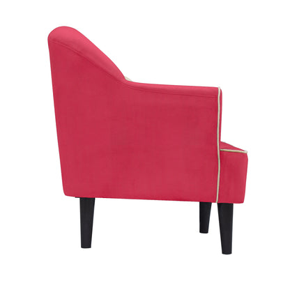 Nevaeh Cushion Back 1 Seater Fabric Chair - Red