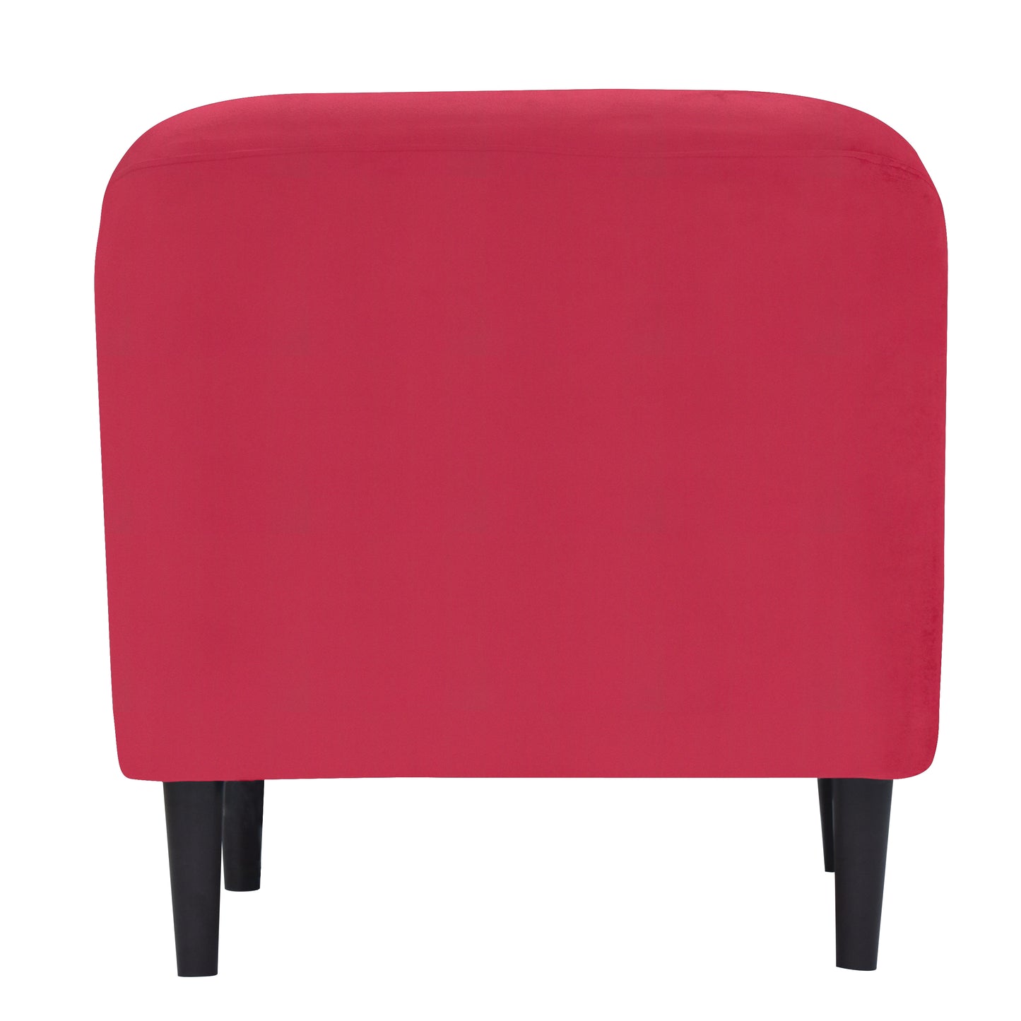 Nevaeh Cushion Back 1 Seater Fabric Chair - Red