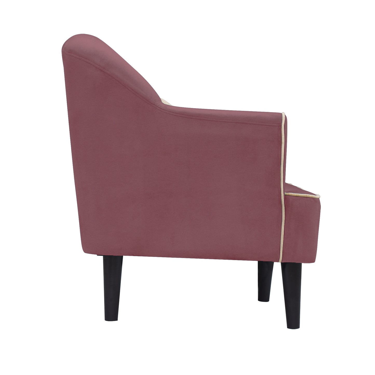 Nevaeh Cushion Back 1 Seater Fabric Chair - Dark Pink