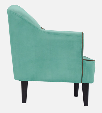 Nevaeh Cushion Back 1 Seater Fabric Chair - Sea Green