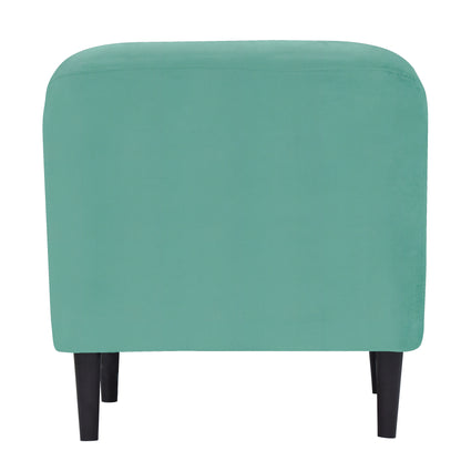 Nevaeh Cushion Back 1 Seater Fabric Chair - Sea Green