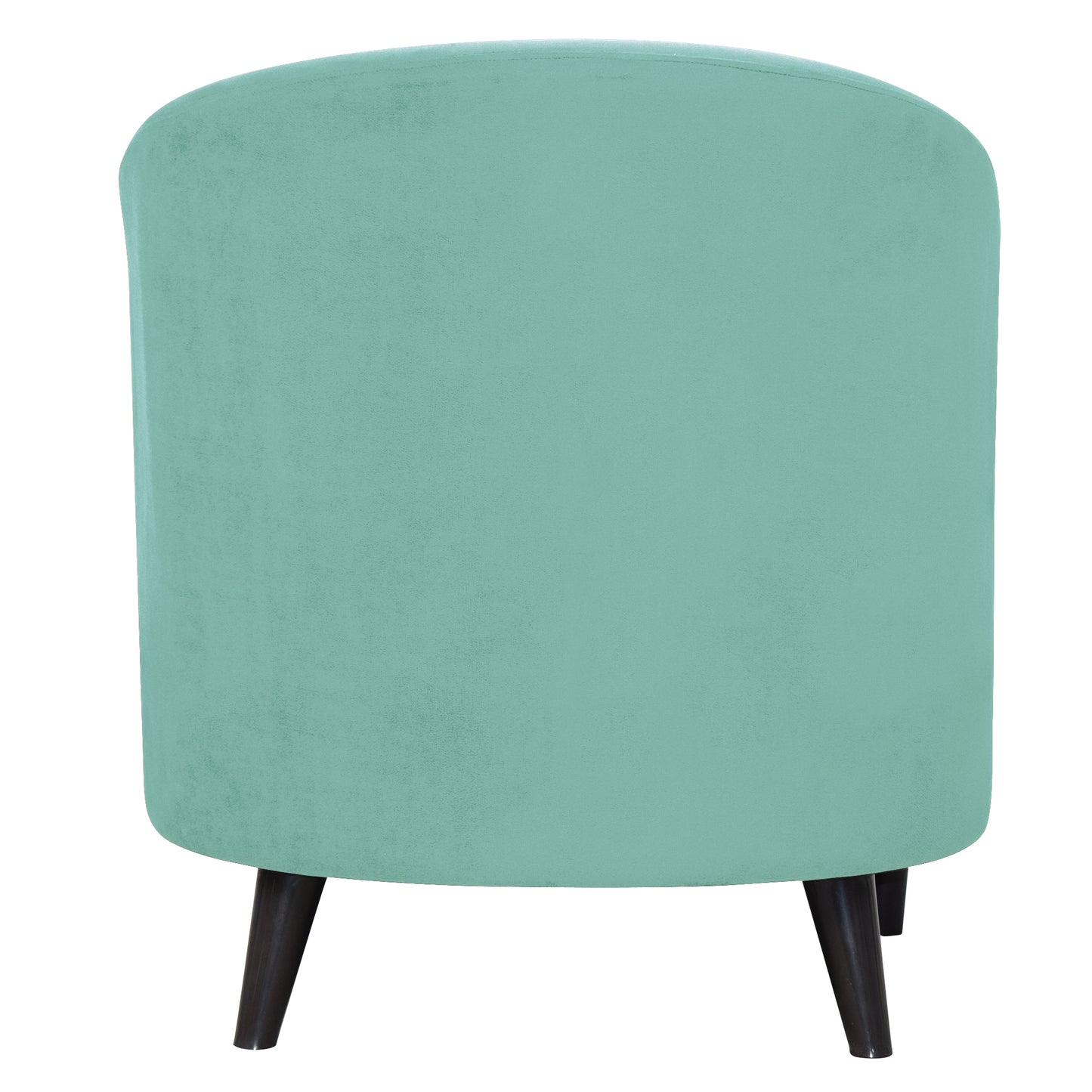 Valentine Cushion Back 1 Seater Fabric Chair with Footrest - Sea Green