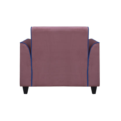 Beckett Cushion Back Fabric Sofa - Dark Pink & Blue