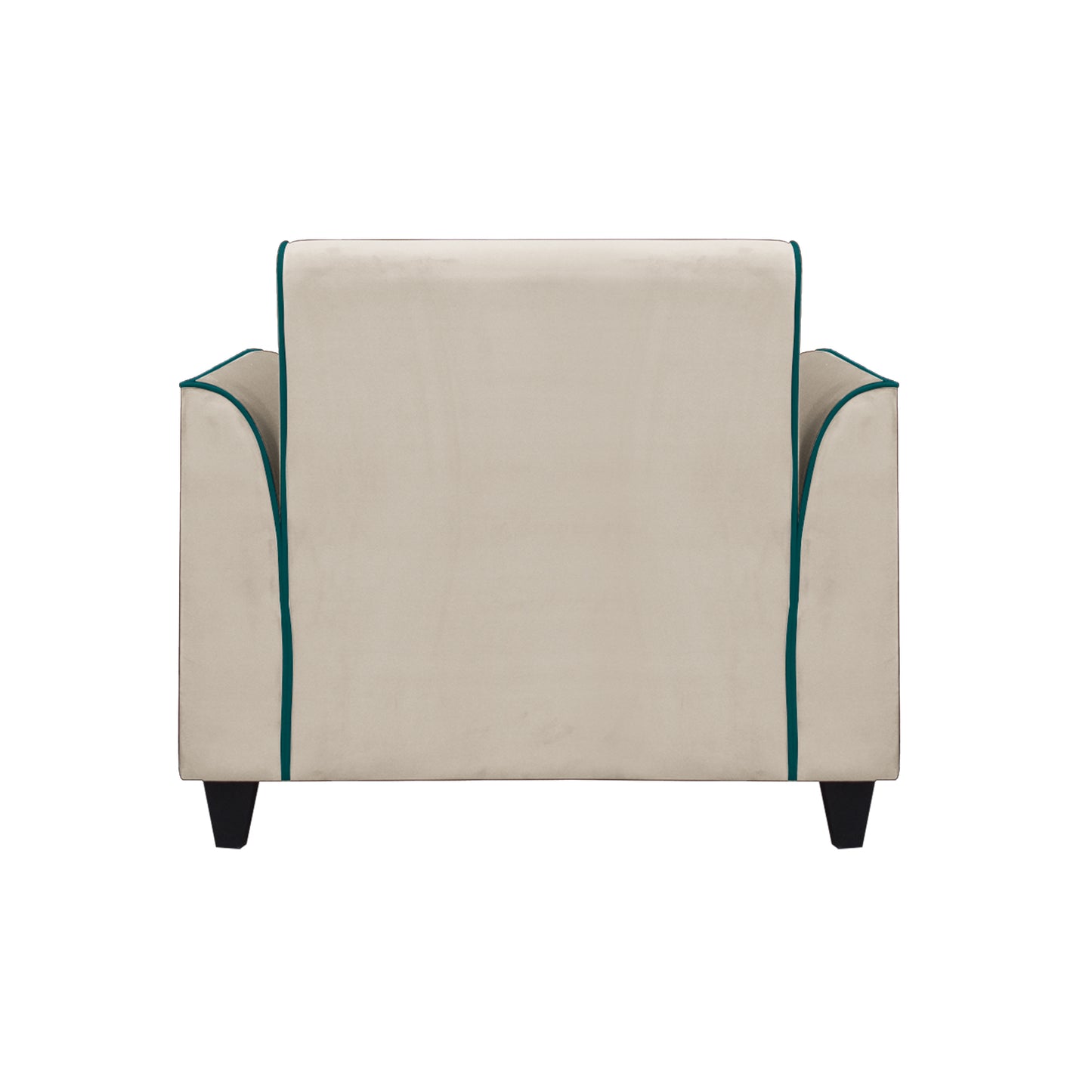 Beckett Cushion Back Fabric Sofa - Beige & Green