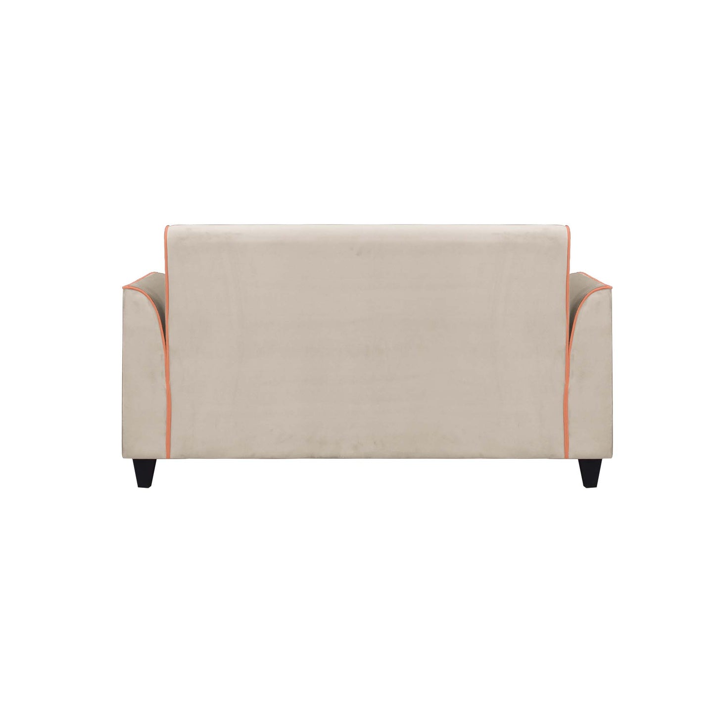 Beckett Cushion Back Fabric Sofa - Beige & Orange