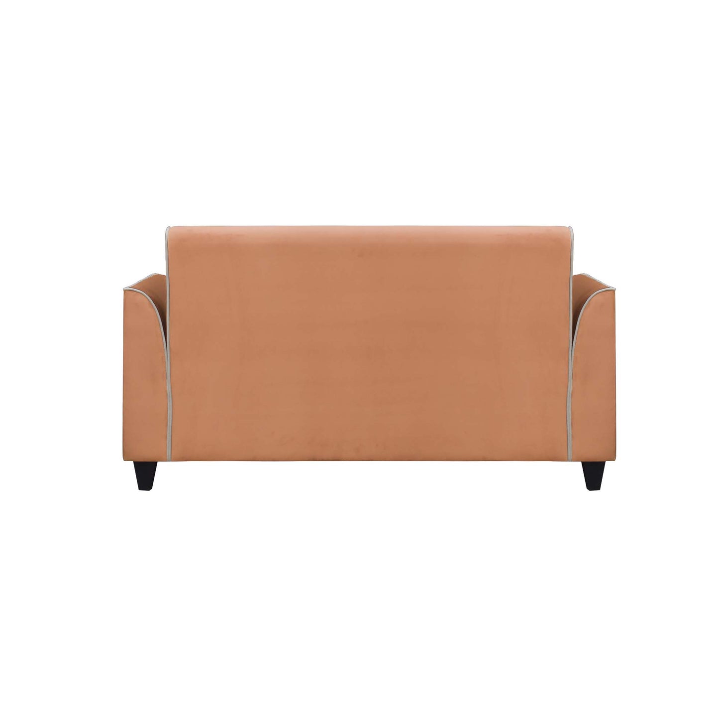 Beckett Cushion Back Fabric Sofa - Orange & Beige