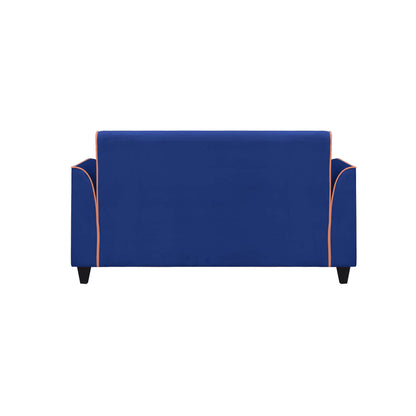 Beckett Cushion Back Fabric Sofa - Blue & Orange