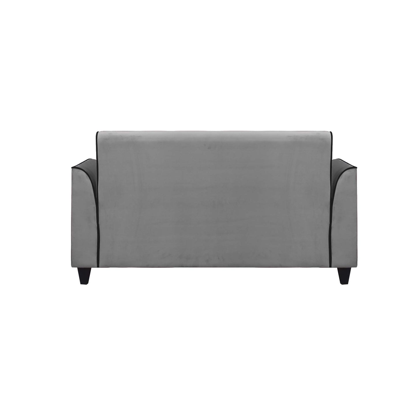 Beckett Cushion Back Fabric Sofa - Grey & Black