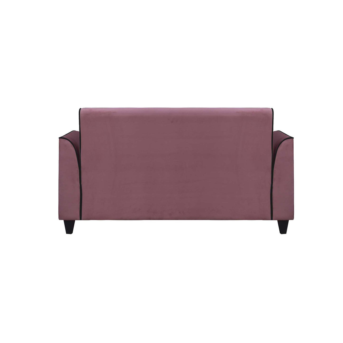 Beckett Cushion Back Fabric Sofa - Dark Pink & Black