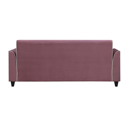 Beckett Cushion Back Fabric Sofa - Dark Pink & Beige