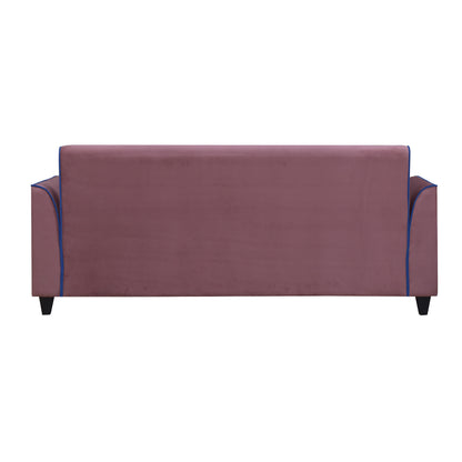 Beckett Cushion Back Fabric Sofa - Dark Pink & Blue