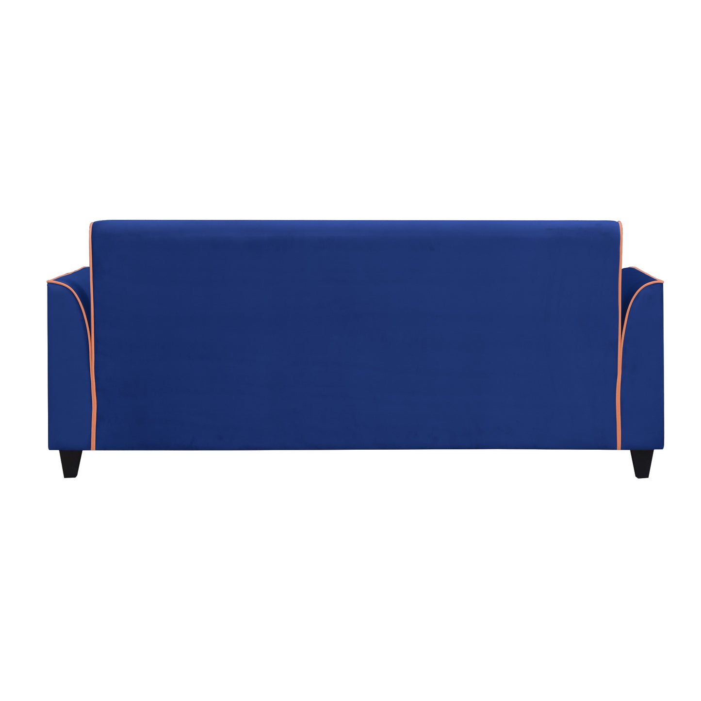 Beckett Cushion Back Fabric Sofa - Blue & Orange