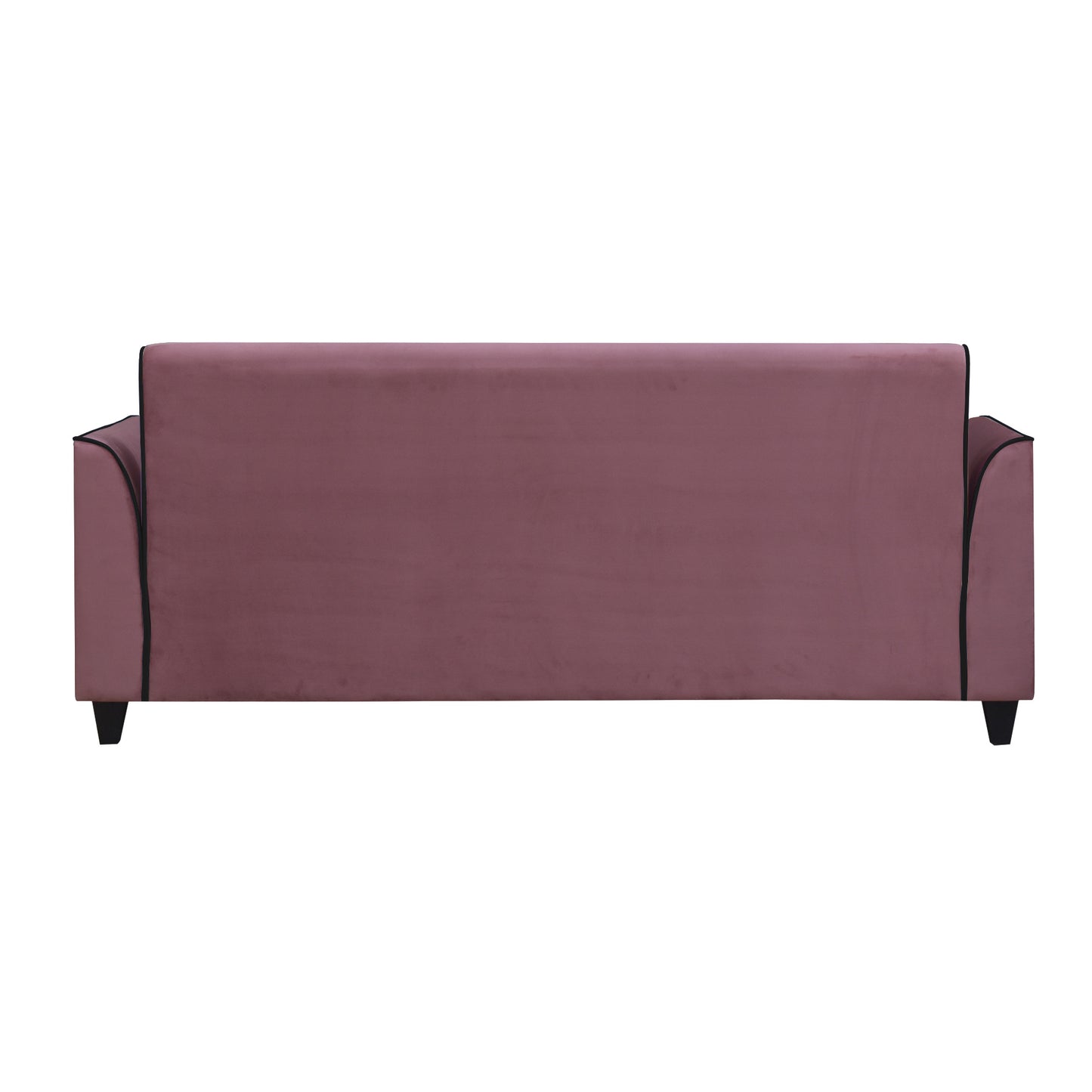 Beckett Cushion Back Fabric Sofa - Dark Pink & Black