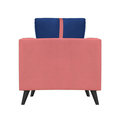 Mason Cushion Back Fabric Sofa - Dark Pink & Blue